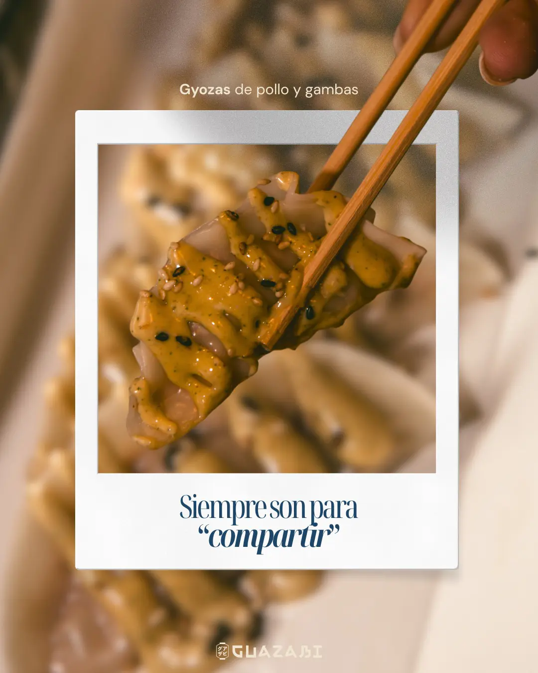 Gyozas de pollo y gambas